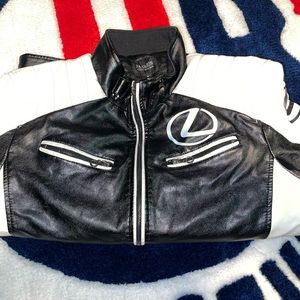 Lexus Leather biker style zipped Jacket